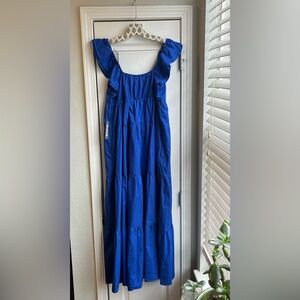 ModCloth Notes Of Grace Maxi Dress - Size Med - Electric Blue